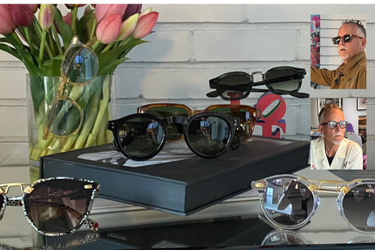 Picture of sunglasses on a table 