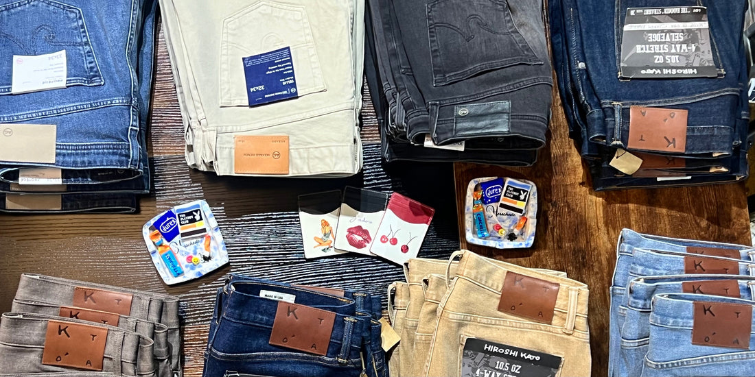 Picture of various colors of Denim Jeans