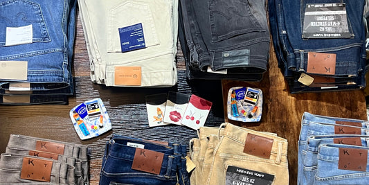 Picture of various colors of Denim Jeans